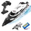 Podleer RC Boat-Remote Control Boat for Adults-High Speed 35+ KPH for Pool-Toys for Ages 8-13 (Black) view 1
