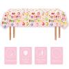 3 Pcs Twotti Frutti Tablecloth Summer Fruit Two Years Old Table Covers for Luau Fruit Lemon Watermelon Pineapple Strawberry Theme Girls 2nd Birthday Party Decorations Supplies view 3