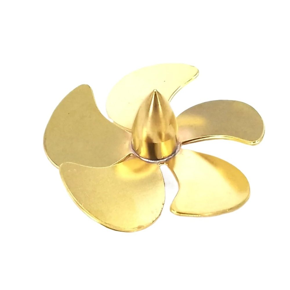 RC Scale Boat Propeller Diameter 35mm M4 5-Blades Copper Prop for RC Boat Scale Marine Submarine Tug Fishing Model Boat(Left Hand)