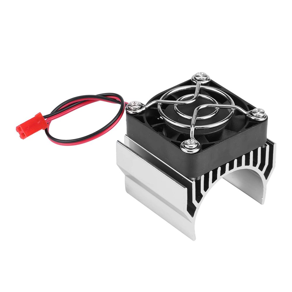 SPYMINNPOO 540 550 3650 Motor Heat Sink, with Cooling Fan Heat Dissipation Easy to Use for 1/10 Scale Electric RC Car Aluminum Alloy (Silver), SPYMINNPOOn7f8omhawp-01