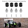 12mm Hex Hub Extenssion, RC Wheel Hex Spacers Hex Drive Adapter, Aluminium Alloy Rustproof Easy Install Sturdy Hex Extended Wheel Hubs for 1/10 RC Car (Black) view 3