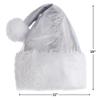 Amscan Silver Deluxe Santa Hat (15" x 11") 1 Piece - Festive Christmas Fancy Dress Accessory view 2