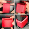 2 Pack Silicone Seat Belt Buckle Holder, Seat Belt Buckle Booster for Kids, Durable Silicone Material, Easy Access to The Buckles of Rear Seats, Car Accessories, Suitable for Most Car Models (Red) view 3