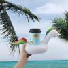 2 Pack Floating Drink Holder, Unicorn Drink Floaties for Pool,Floating Cup Holder for Pool Inflatable Drinking Holder Beer Floaties for Pool for Parties and Summer Pool Water Fun(White)-SATONBEYI view 2