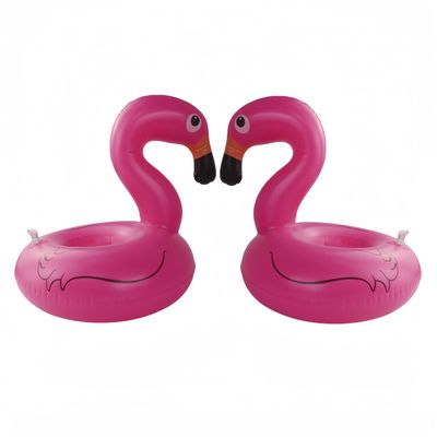 2 Pack Floating Drink Holder Flamingo Pool Float Drink Inflatable Flamingo Floaties for Pool,Pool Cup Holders Beer Floaties for Pool for Parties and Summer Pool Water Fun(Pink)-SATONBEYI