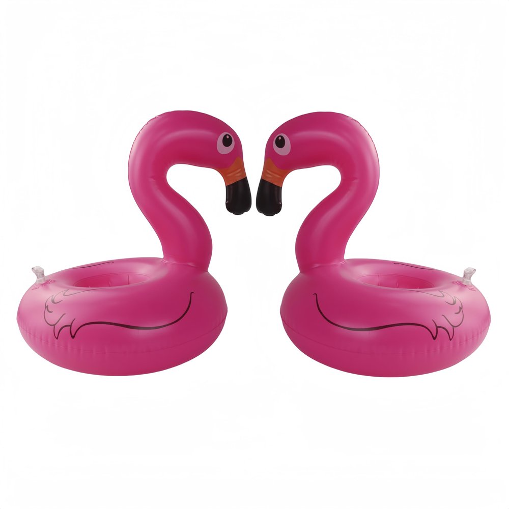 2 Pack Floating Drink Holder Flamingo Pool Float Drink Inflatable Flamingo Floaties for Pool,Pool Cup Holders Beer Floaties for Pool for Parties and Summer Pool Water Fun(Pink)-SATONBEYI