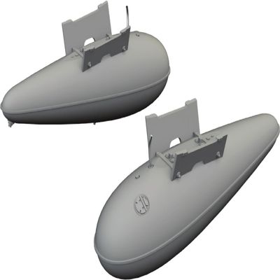 1/72 Eduard P-51D 110gal Fuel Tanks 3D Print Brassin for EDUARD