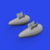 1/72 Eduard P-51D 110gal Fuel Tanks 3D Print Brassin for EDUARD view 4