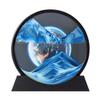 rysnwsu Moving Sand Art Picture w/Mirror, 3D Dynamic Sand Art Liquid Motion Sandscapes, Children's Large Desktop Art Toys, Home & Office Relaxing Desktop Decor (Blue-World, 7'') view 1