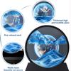 rysnwsu Moving Sand Art Picture w/Mirror, 3D Dynamic Sand Art Liquid Motion Sandscapes, Children's Large Desktop Art Toys, Home & Office Relaxing Desktop Decor (Blue-World, 7'') view 2