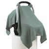 100% Muslin Cotton Car Seat Cover Baby, Carseat Canopy Cover, Universal Fit Stroller Covers for Boys and Girls (Roman Green) view 1