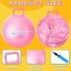 Lewtemi 6 Pcs Hopper Ball Carnival Outdoor Games 29 Inch Jumping Hopping Inflatable Ball Bouncing Ball with Handle and Air Pump for Adults Sport Exercise (Light Colors) view 2