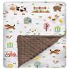 Baby Blanket for Boys Girls - Double Layer Soft Plush Minky With Dotted Backing, Toddler Newborn Shower Gift (Farm, 30 X 40 Inch) view 1