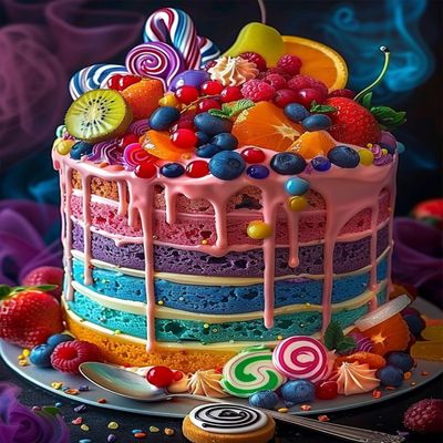 YOMIHOK Cake 500 Pieces Puzzle for Adults Educational Intellectual Jigsaw Puzzle,Delicious Food fantasy puzzles for adults Fun Game 15.2 * 20.8 inch