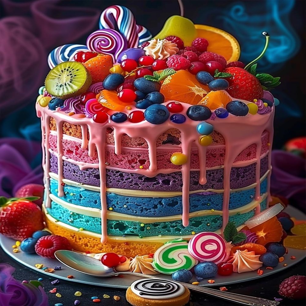YOMIHOK Cake 500 Pieces Puzzle for Adults Educational Intellectual Jigsaw Puzzle,Delicious Food fantasy puzzles for adults Fun Game 15.2 * 20.8 inch