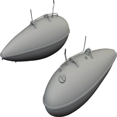 75gal Drop Tanks for P-51D, 1/72 Scale, Eduard Brassin