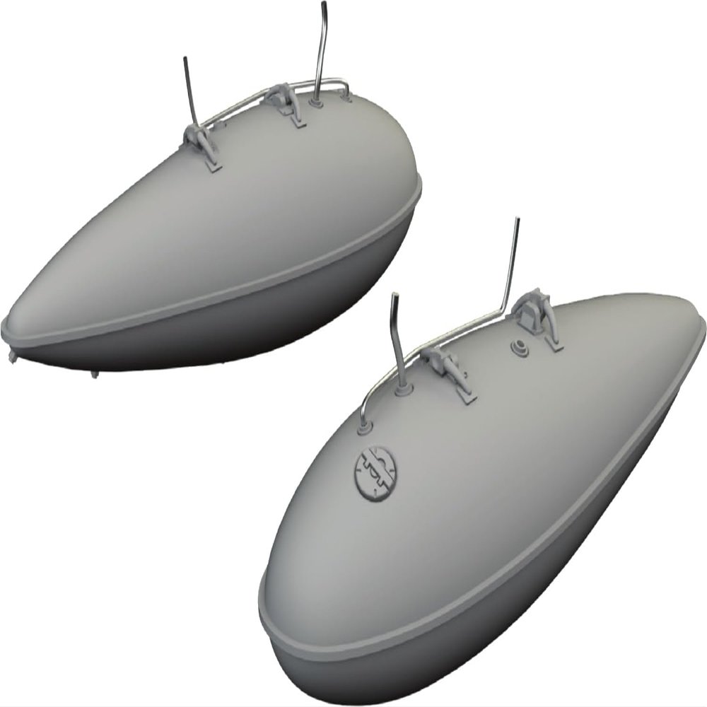 75gal Drop Tanks for P-51D, 1/72 Scale, Eduard Brassin