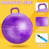 Lewtemi Hopper Ball, Hopping for Adults, 18 Inch Bouncing Ball Hippity with Handle Rubber Hop, Jumping Exercise with Air Pump for Outdoors Games(Gradient Purple,22 Inch) view 2