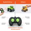 3-in-1 Take Apart Toy for Boys, Rechargeable RC Trucks - 20pc Build & Play STEM Set, Put Together Toys for Kids 3 4 5 6 Years Old - Garbage, Dump, & Water Cannon Truck, for Grandson view 3