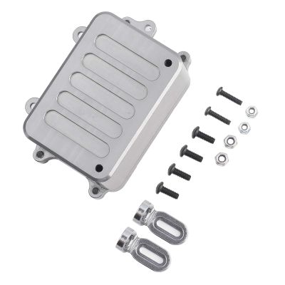 Glomora RC Receiver Box, Car Model Sealed Metal Box Upgrade Parts for SCX10 RC Crawler Car