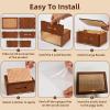 10000 Kakeibo Wooden Money Saving Challenge Box Cash Vault Piggy Bank for Adults Kids Savings Goals Smash Box Saver (10 Amounts) view 3