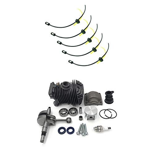 5 Pcs Replacement Fuel Hose Pipe Tank Fillterr 1 Set 42.5MM Piston Engine Motor Kit - (Color: YELLOW)