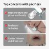 Thyseed Newborn Pacifiers 0-3 3-6 0-6 Months Ultra Light Silicone Baby Pacifier Girl Boy Infant Paci for Breastfed Babies Breastfeeding Pacii One Piece Flat Soothies for Sensitive Skin BPA Free 2 Pack view 3