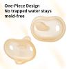 Thyseed Newborn Pacifiers 0-3 3-6 0-6 Months Ultra Light Silicone Baby Pacifier Girl Boy Infant Paci for Breastfed Babies Breastfeeding Pacii One Piece Flat Soothies for Sensitive Skin BPA Free 2 Pack view 4