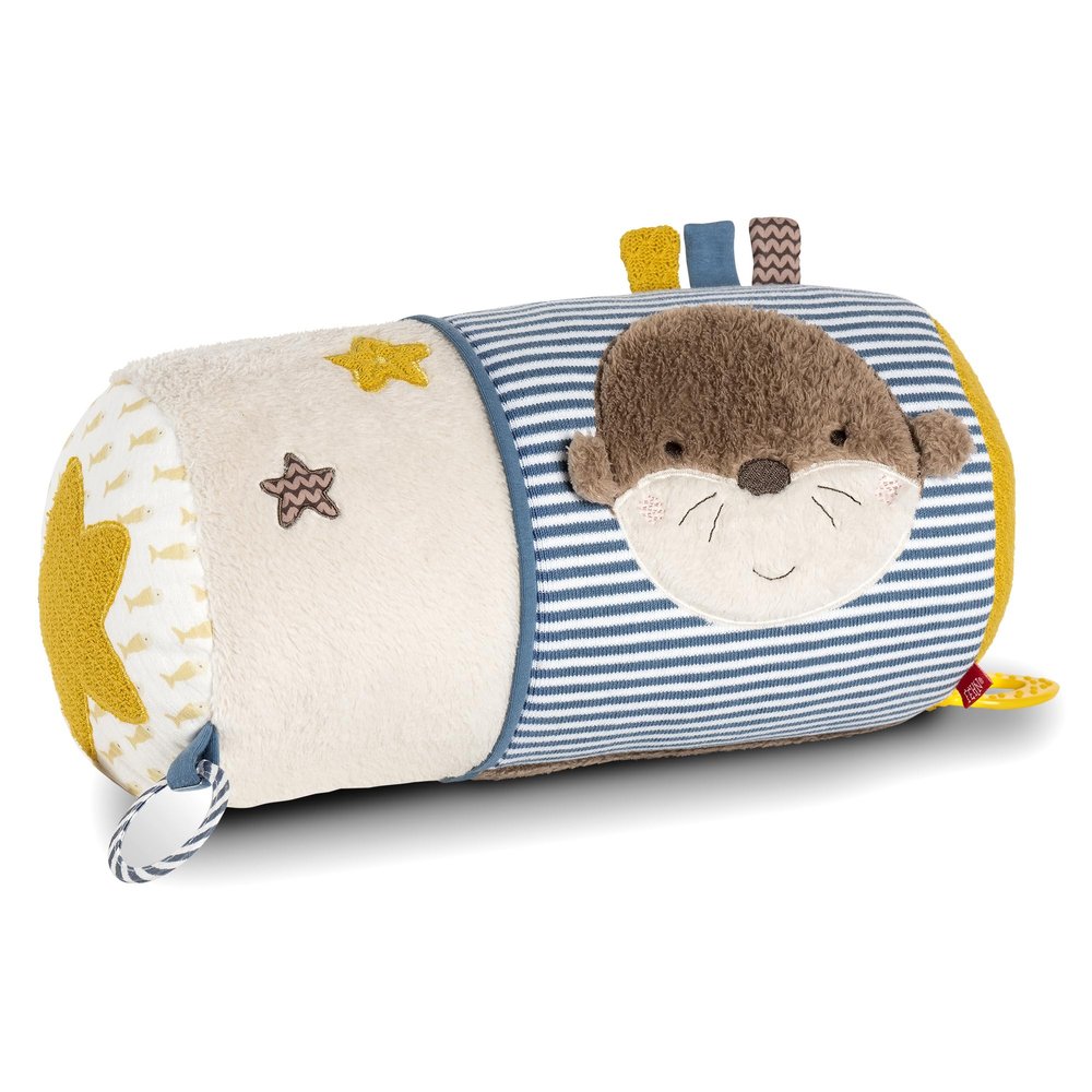 Fehn Crawling Reel Otter - Crawling aid in funny otter design with game features - promotes motor skills, coordination and baby senses - for babies and toddlers from 0+ months