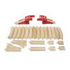 Colaxi Wooden Train Track Railway Construction Set Track Expansion Building Kit Party Favors Railway Accessories for Preschool, 10 in 1 view 3