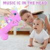 Baby Dino Musical Stuffed Animal Toys for 0-3-6-9-12 MonthsInfant Dinosaur Tummy Time Toys with Crinkle Sound PaperTeetherTextures & Rattles for Newborn Boys Girls Birthday GiftsPurple view 2