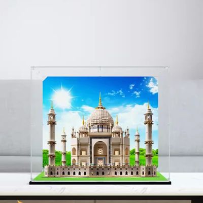 PHOVKFR Acrylic Transparent Collectible Display Case for Lego10256 Taj Mahal building. Display Case Showcase Dust Collection (Display Case Only)