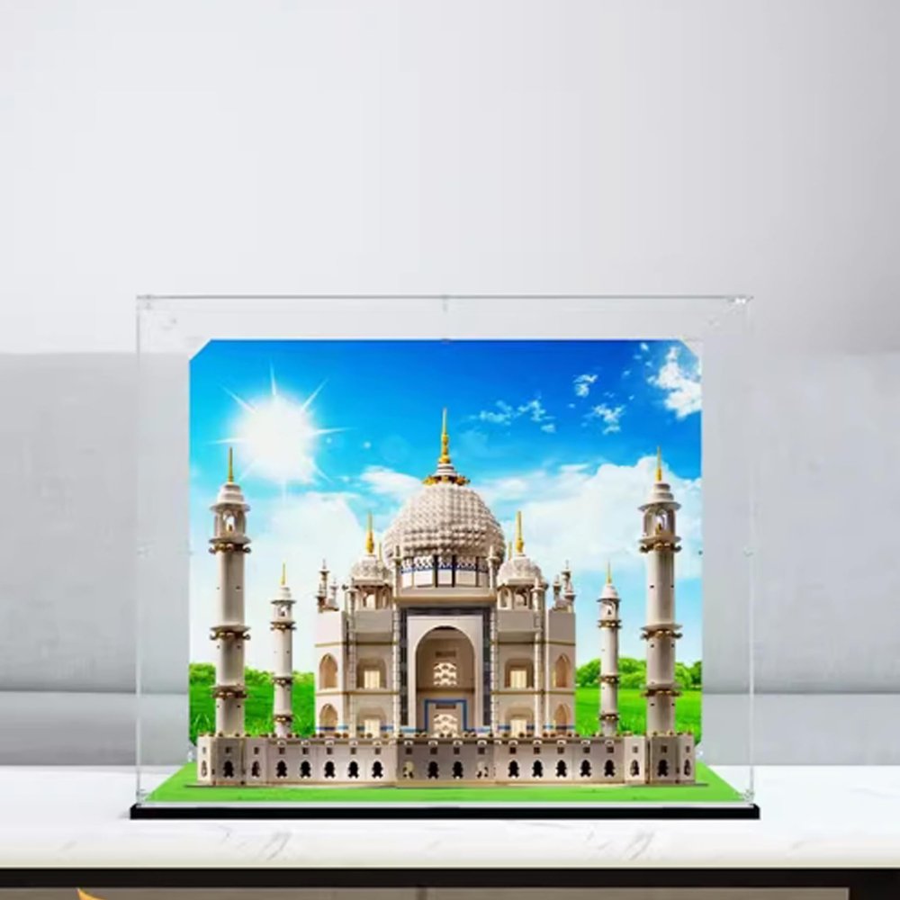 PHOVKFR Acrylic Transparent Collectible Display Case for Lego10256 Taj Mahal building. Display Case Showcase Dust Collection (Display Case Only)