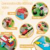 INFANS Train Table, 84 Pieces Wooden Kids Activity Toy Table Playset with Reversible Detachable Tabletop, Tracks, Train, Railway, City, Gift for Toddler Boys Girls Ages 3+ (38 x 24.5 x 15.5) view 4