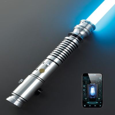 XenoSaber Upgraded Xenopixel 3.0 Motion Control Dueling Light Saber for Adults, 34 Sound Fonts Smooth Swing Clan Style Light Saber Infinite Color and Powerful APP, Programmable Core
