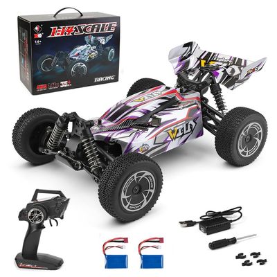 GoolRC WLtoys 144016 RC Cars, 1/14 Scale Remote Control Car, 4WD 35KM/H High Speed RC Racing Car, 2.4GHz All Terrains Off-Road Buggy Drift Cars with 2 Batteries for Adults