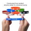 120 PCS Football Silicone Wristbands Football Motivational Rubber Bracelets Football Party Favors Sports Decorations Gifts Prize Silicone Wristbands for Boys Kids Adults Party Supplies(8 Styles) view 3