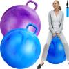 Lewtemi 2 Pcs 29 Inch Big Hopper Ball Jumping Hopping Inflatable Bouncing Ball with Handle and Air Pump for Adults Carnival Outdoor Sports Game(Gradient Purple, Gradient Blue) view 1