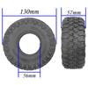 2.2" Rubber Tires,RC 2.2inch Mud Crawler Tires OD 130mm w/Foam & Aluminum 2.2" RC Beadlock Wheels Rims 35mm view 3