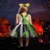 OBEEII Kids Girls Halloween Costume Black White Stripe Tulle Tutu Dress with Headband Set Carnival Fancy Dress Black White Stripe-Green 10-12 Years view 4