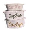Personalized Diaper Caddy, Newborn Baby Shower Gifts, Diaper Caddy Organizer DIY Baby Name Cotton Rope Woven Diaper Caddy Nursery Storage Monogram Baby Basket (M) view 1