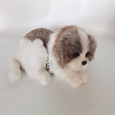 PawFection Pets Shih Tzu Dog, Realistic, Lifelike Stuffed Interactive Nodding Pet Toy, Companion Pet Puppy with 100% Handcrafted Synthetic Fur