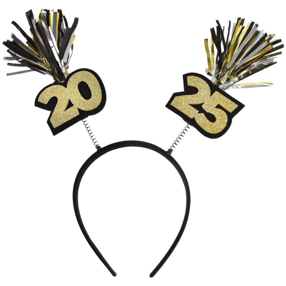 Amscan 2025 Black, Silver & Gold Headbopper (10" x 9.5") 1 Piece - Perfect for NYE Parties & Celebrations