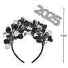 Amscan 2025 NYE Black & Silver Headband (7.6") 1 Piece - Elegant New Years Eve Headband view 2