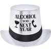 Amscan Stylish Black & Silver New Year's Eve Printed Top Hat (5") 1 Piece - Perfect NYE Party Accessory view 1