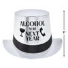 Amscan Stylish Black & Silver New Year's Eve Printed Top Hat (5") 1 Piece - Perfect NYE Party Accessory view 2
