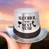 Amscan Stylish Black & Silver New Year's Eve Printed Top Hat (5") 1 Piece - Perfect NYE Party Accessory view 3