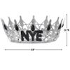 Amscan Elegant Silver New Year's Eve Jeweled Crown (3.75" x 6") 1 Piece - Perfect for Celebrations and Parties view 2