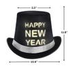 Amscan Happy New Year Light-Up Black Top Hat (11" x 10" x 5.5") 1 Piece - Perfect Party Accessory view 2