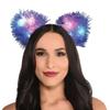 Amscan Tinsel PomPom Multicolor Light-Up Headband (7" x 7" x 1") 1 Piece - Festive Party Accessory view 3